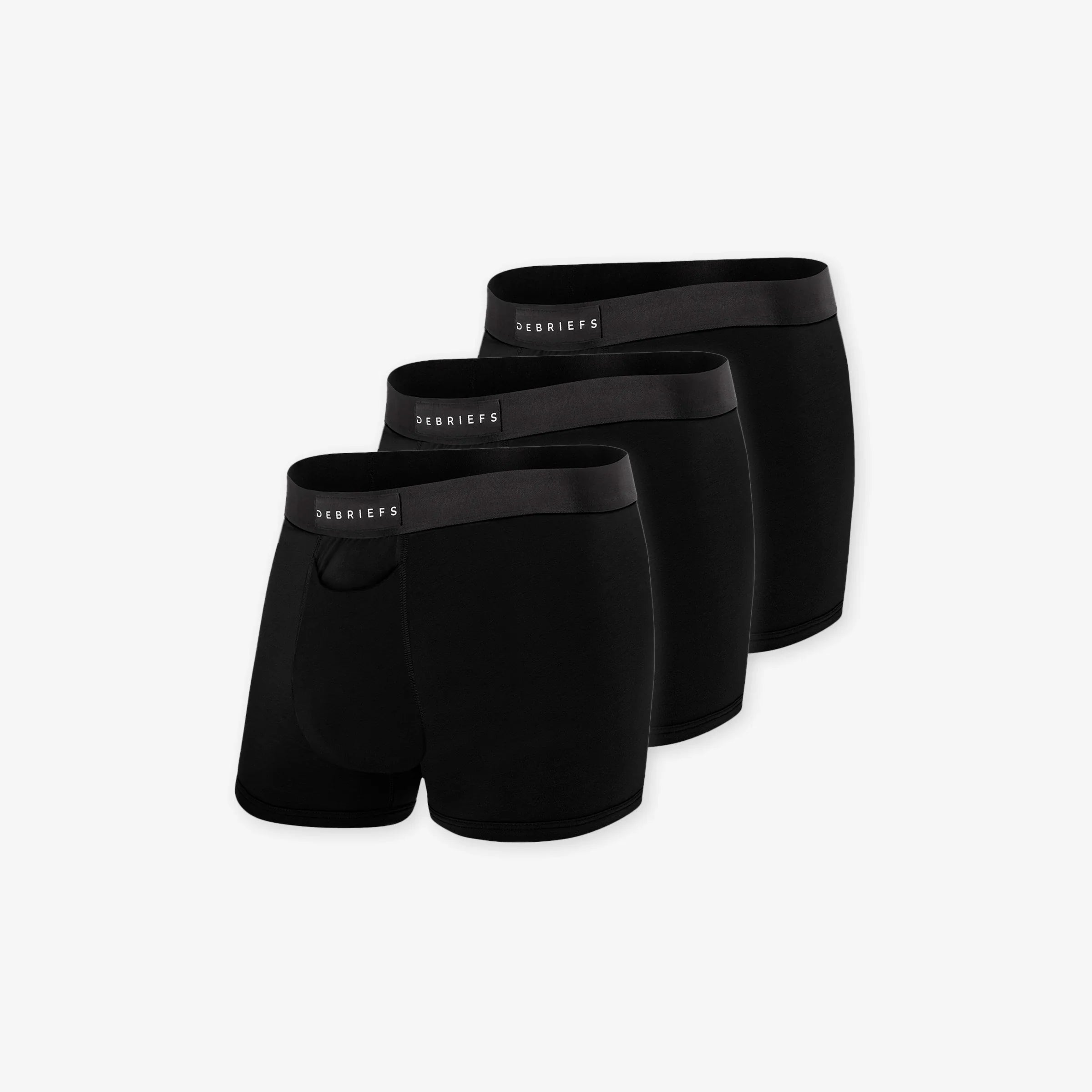 3 pack of men's trunks underwear in black
