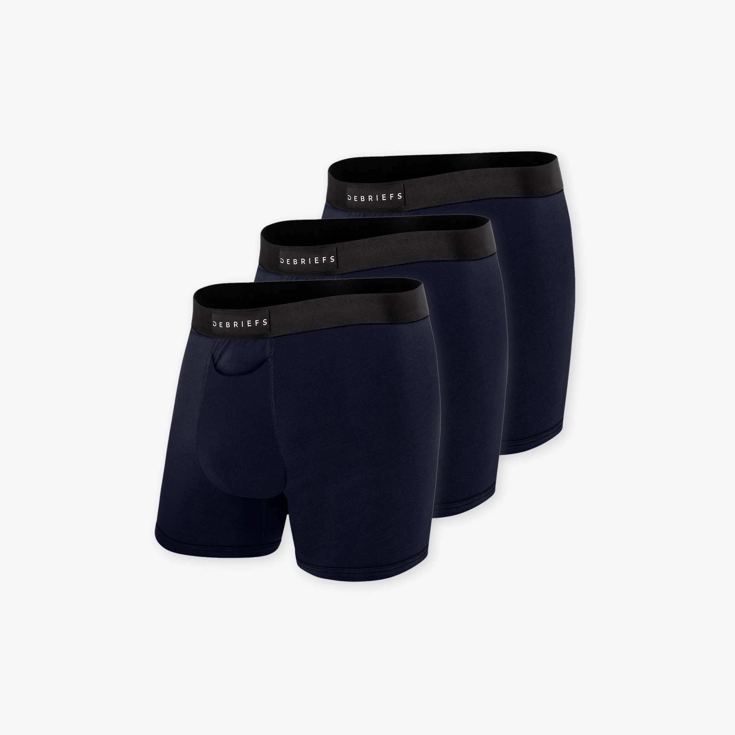 3 pack of men's boxer briefs underwear in navy